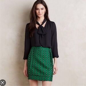 Anthropologie HD In Paris Garden Glimmer Tiered Mini Skirt